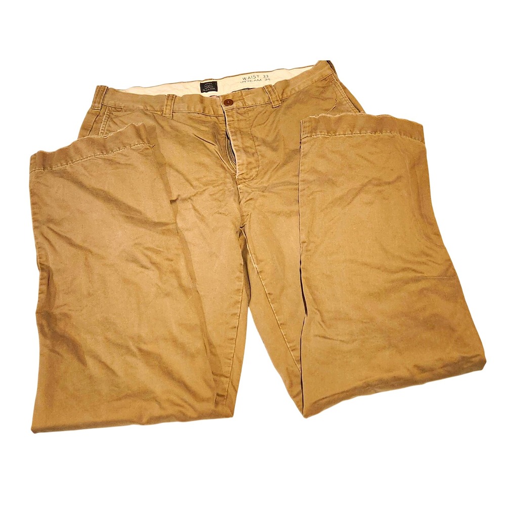 J.CREW Outer Wear Work Wear Flannel Lined Pants Men's Straight Leg W33